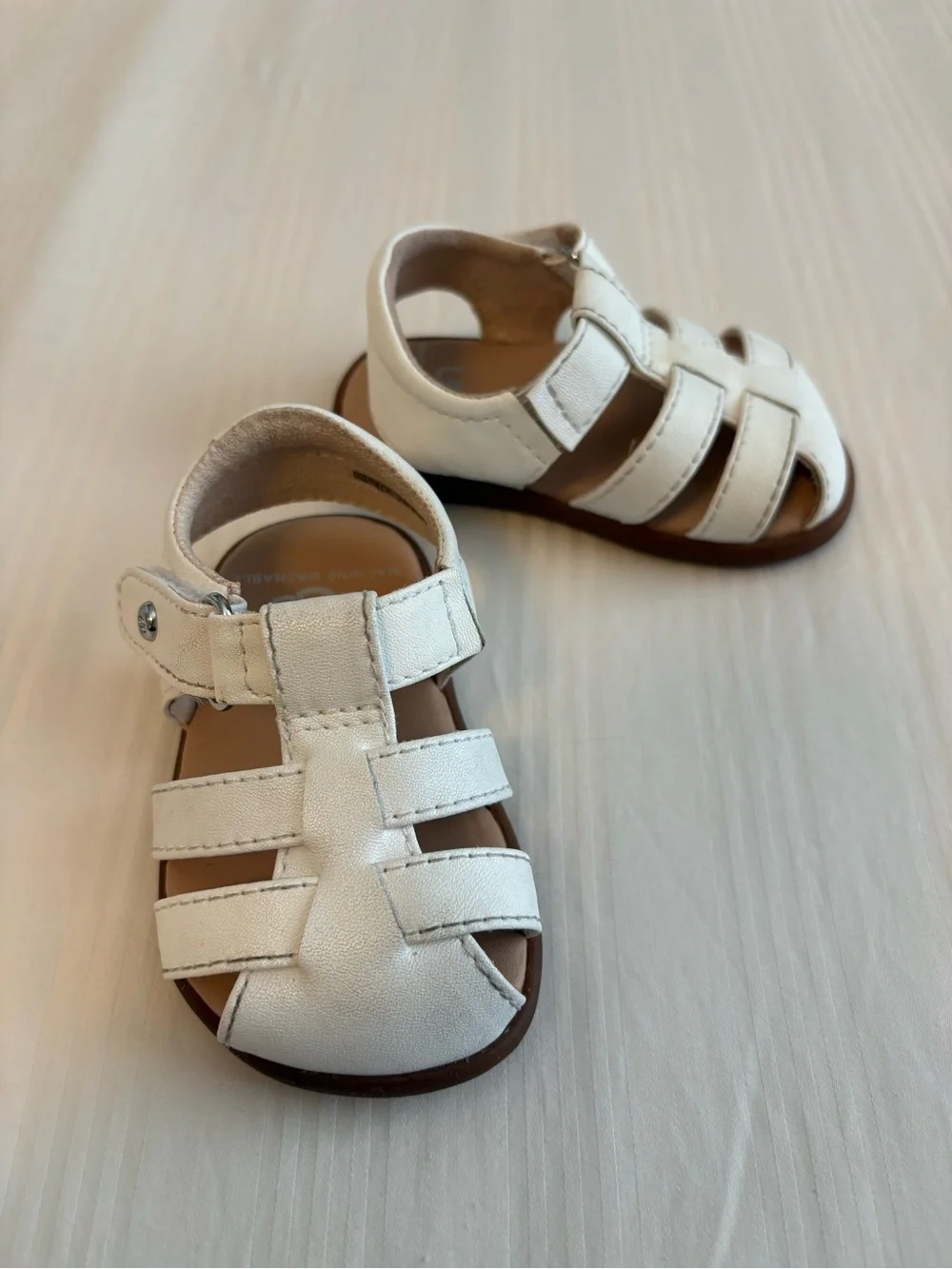 UGG Cream Leather Baby Sandals
